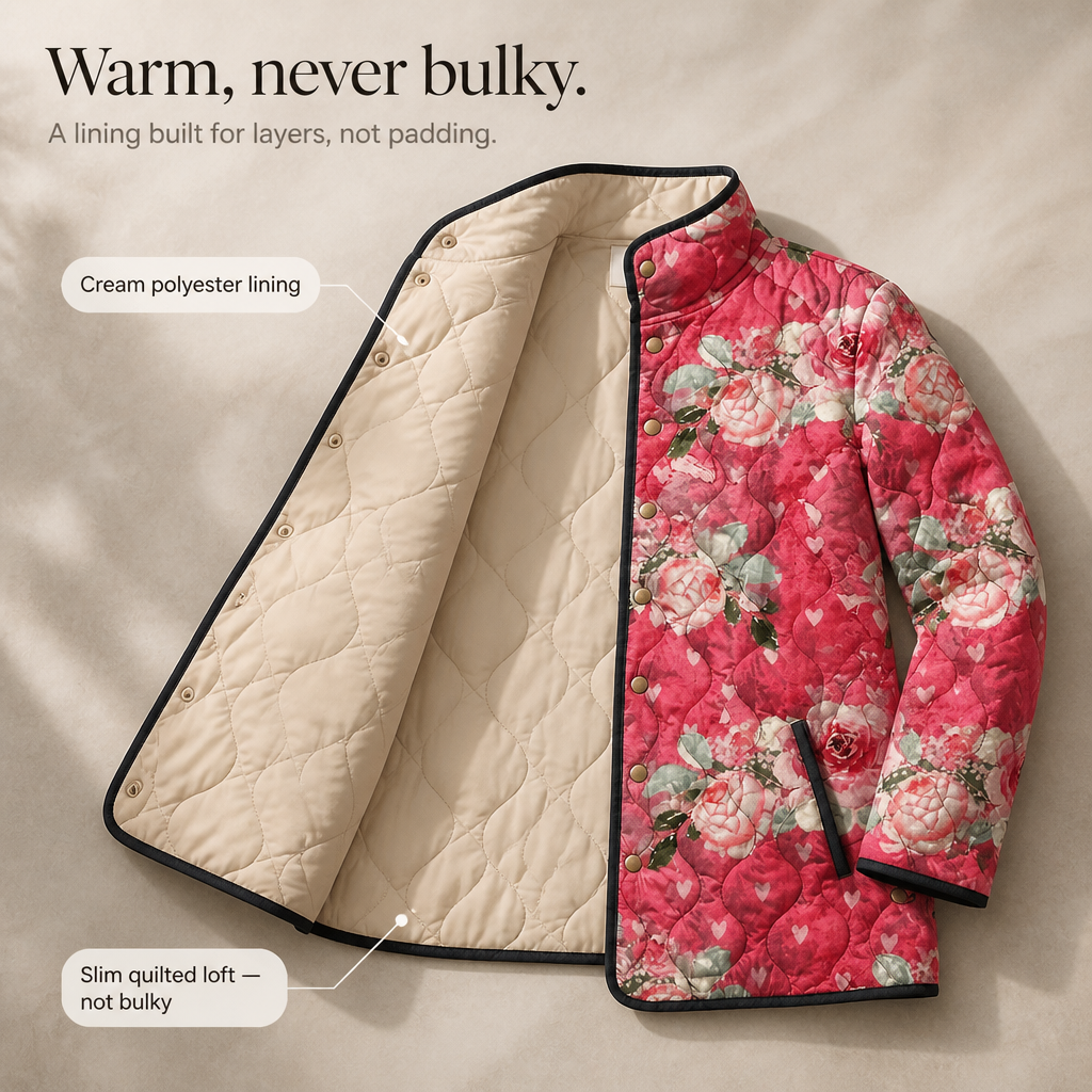 Paisley floral print quilted puffer jacket – image 7