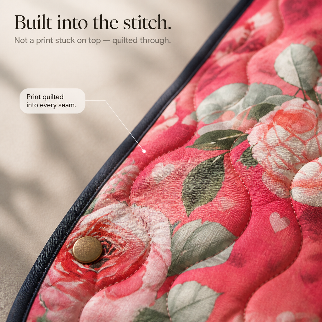 Paisley floral print quilted puffer jacket – image 8