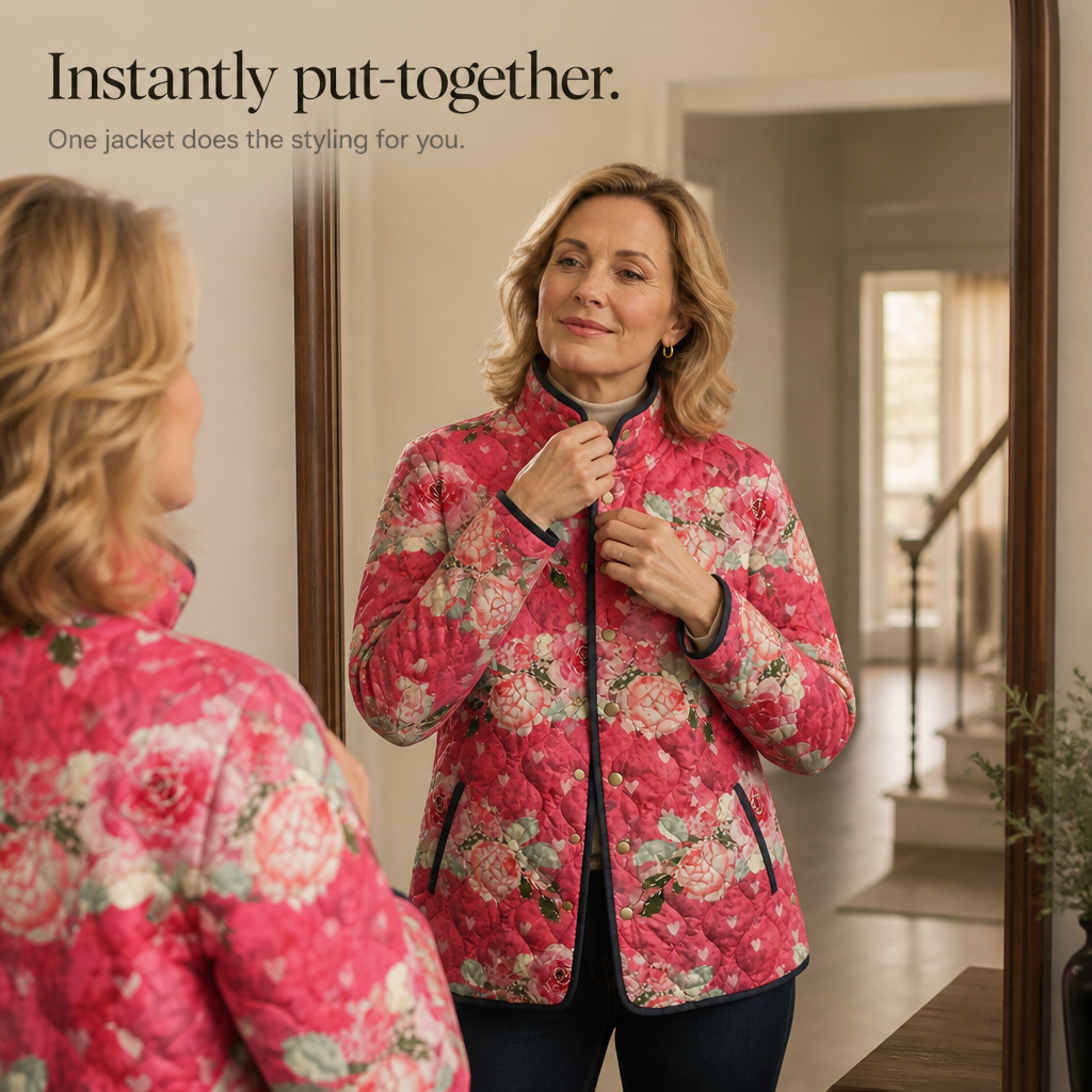 Paisley floral print quilted puffer jacket – image 12