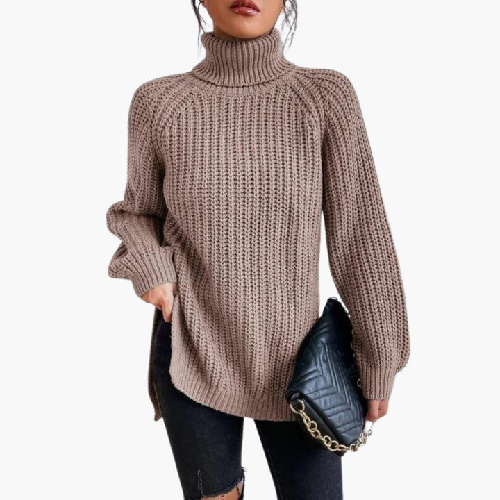 Isabela oversized ribbed turtleneck sweater – image 10