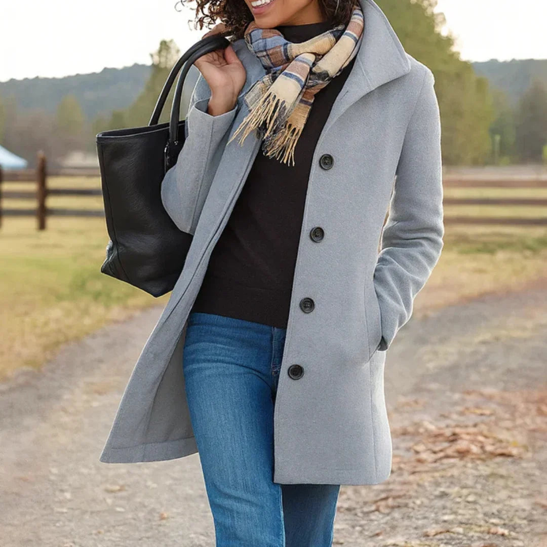 Greta relaxed button front coat – image 4