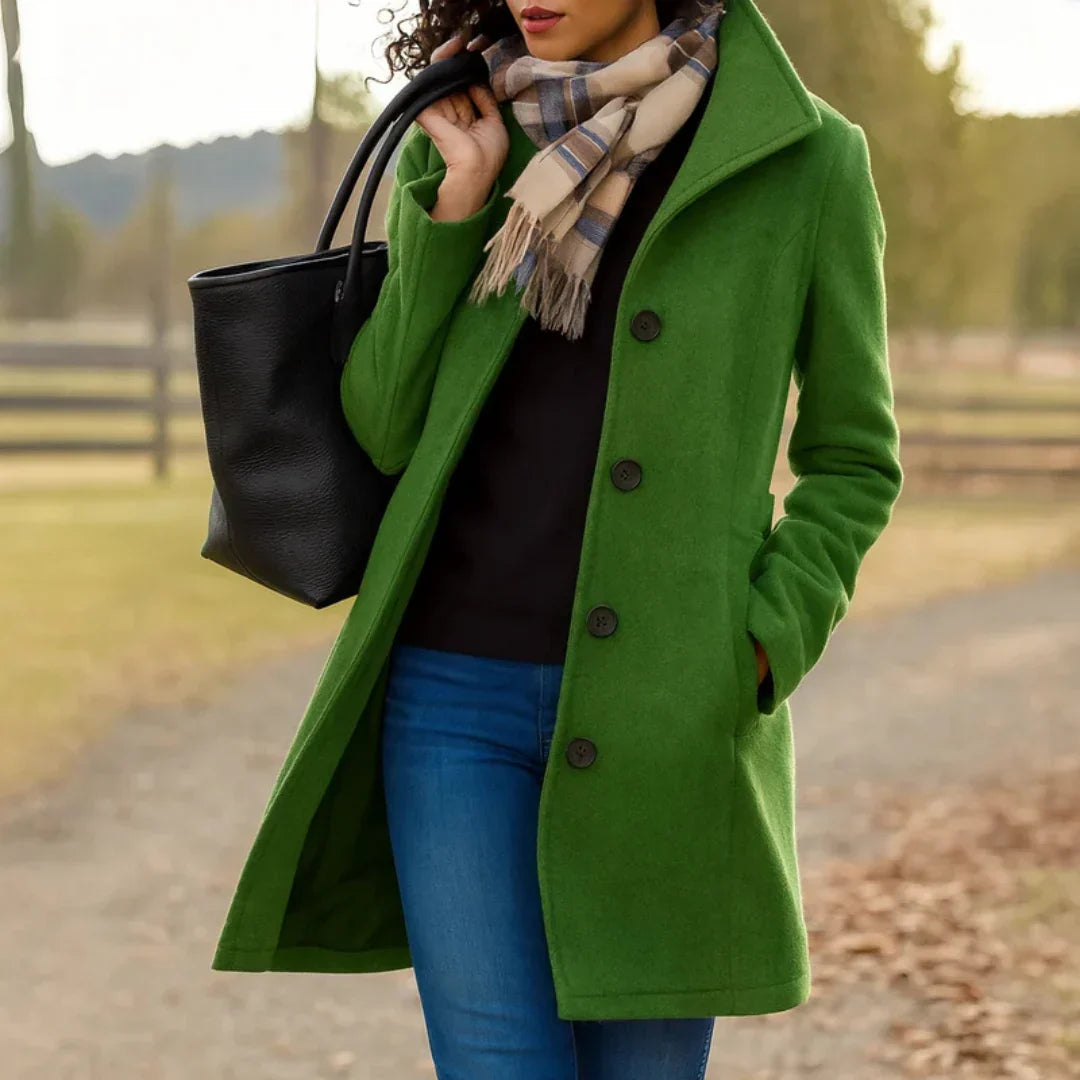 Greta relaxed button front coat – image 6