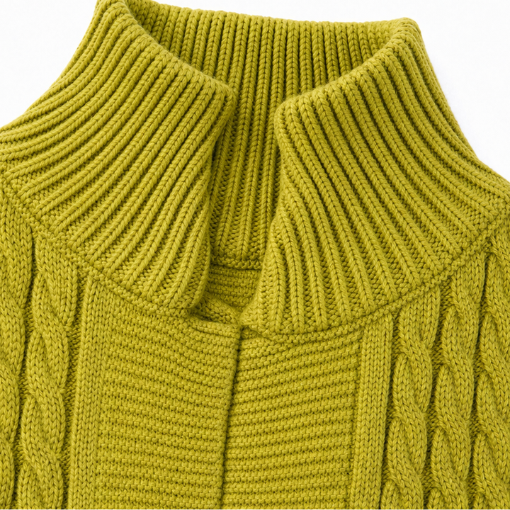 Lyra high collar cable knit duster cardigan – image 8