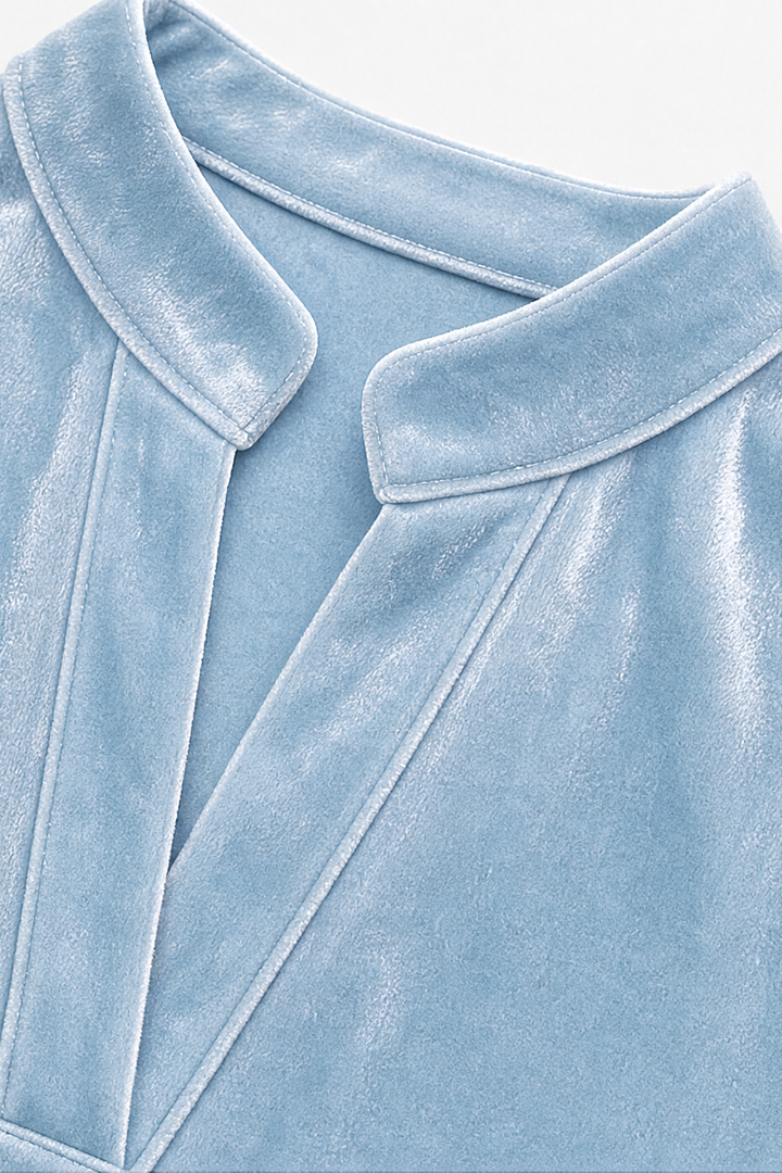 Ingrid V neck velvet blouse – image 8