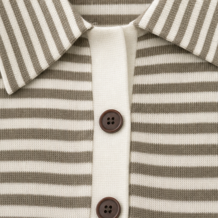 Zinnia striped collared button front cardigan – image 9