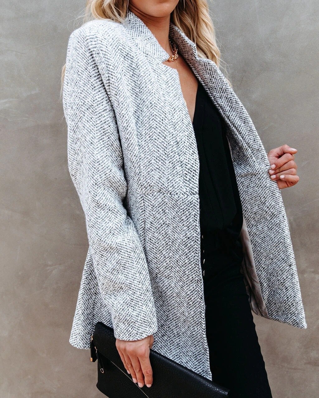 Odile tweed jacket with notch collar – image 3