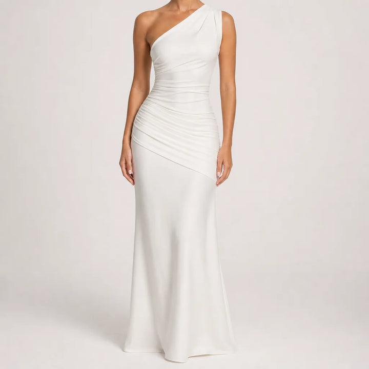 Fernanda one shoulder satin column maxi dress – image 4