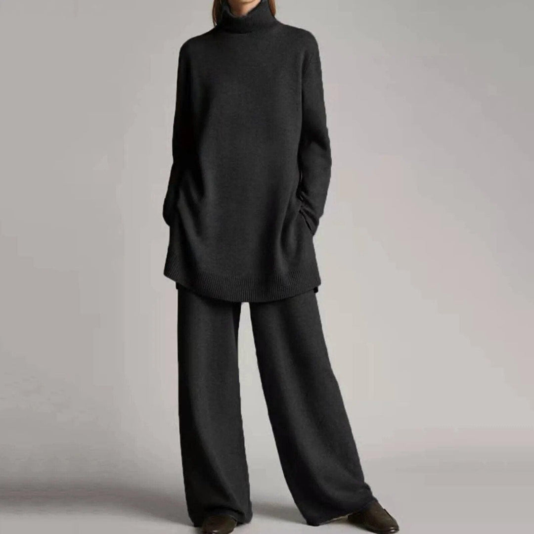 Farrah loose turtleneck and wide leg pants set – image 2