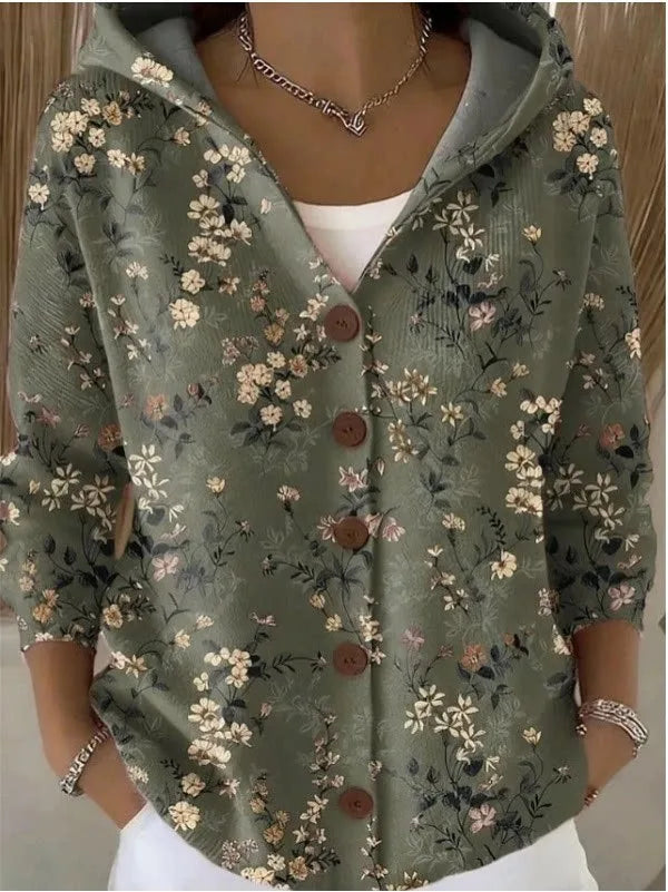 Tamsin button front hooded cardigan sweater – image 4