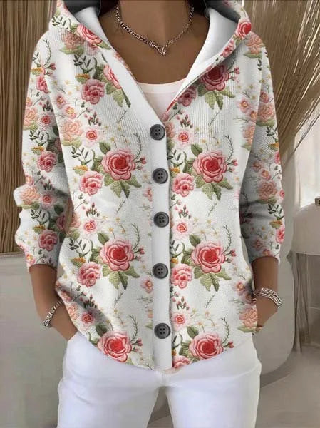 Tamsin button front hooded cardigan sweater – image 5