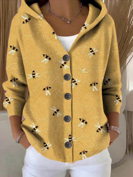 Tamsin button front hooded cardigan sweater – image 2