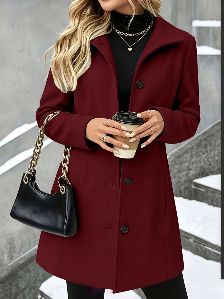 Juliet single breasted long wool coat – image 7
