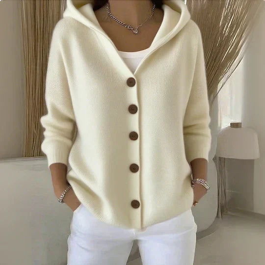 Maggie hooded open front sweater cardigan – image 2