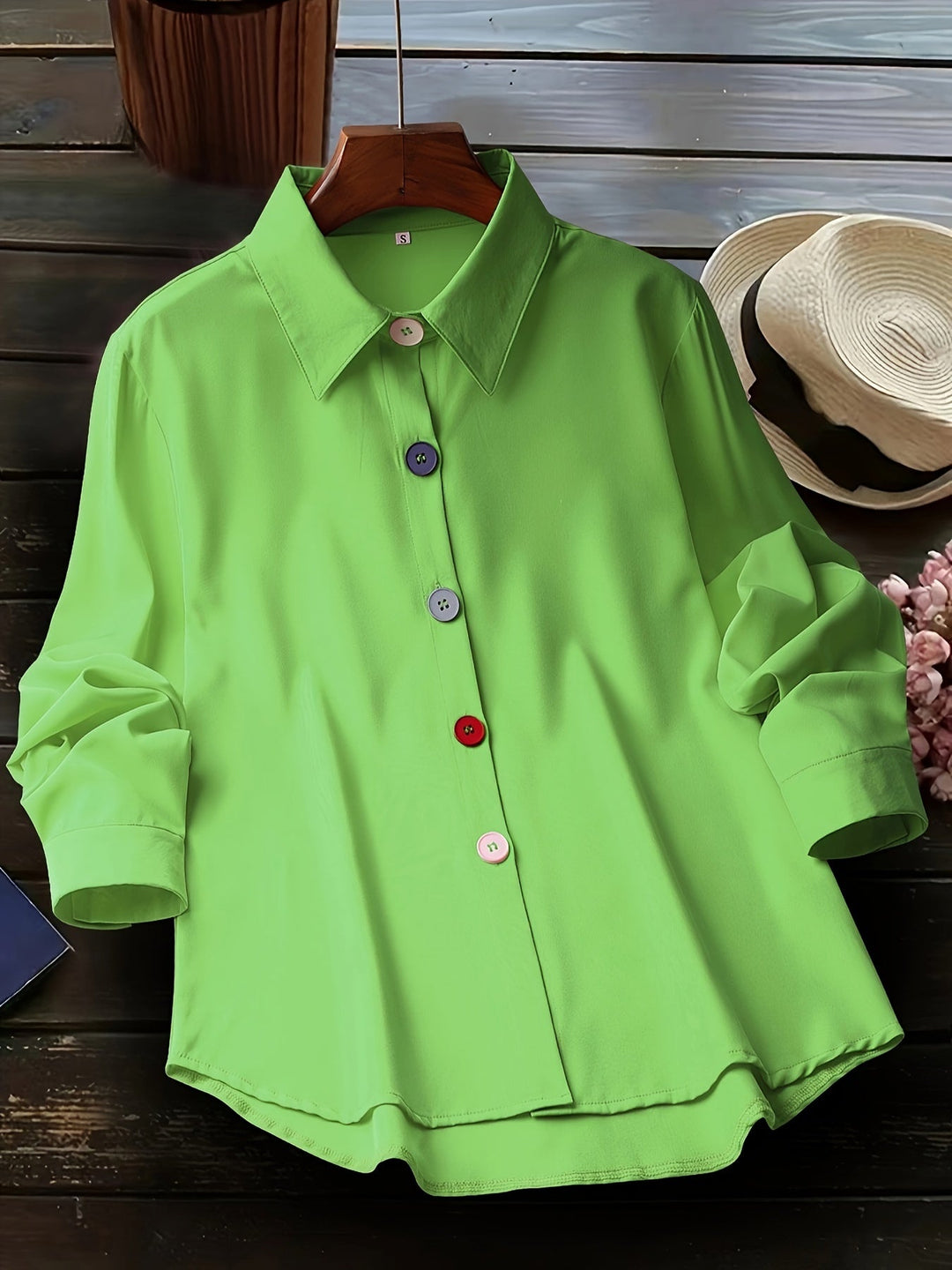 Hollis button front collared blouse – image 20