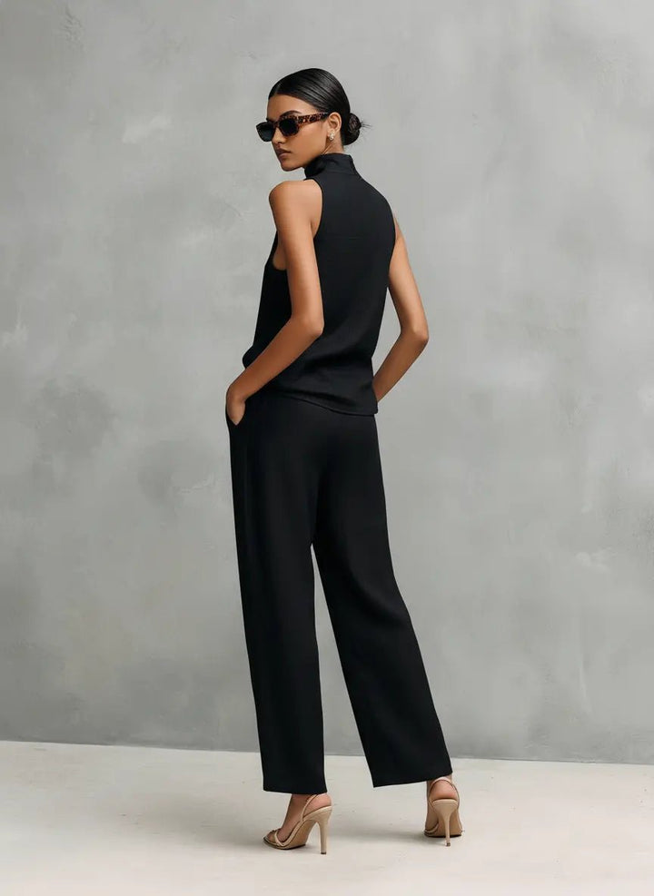 Casilda sleeveless high neck top and pants set – image 6