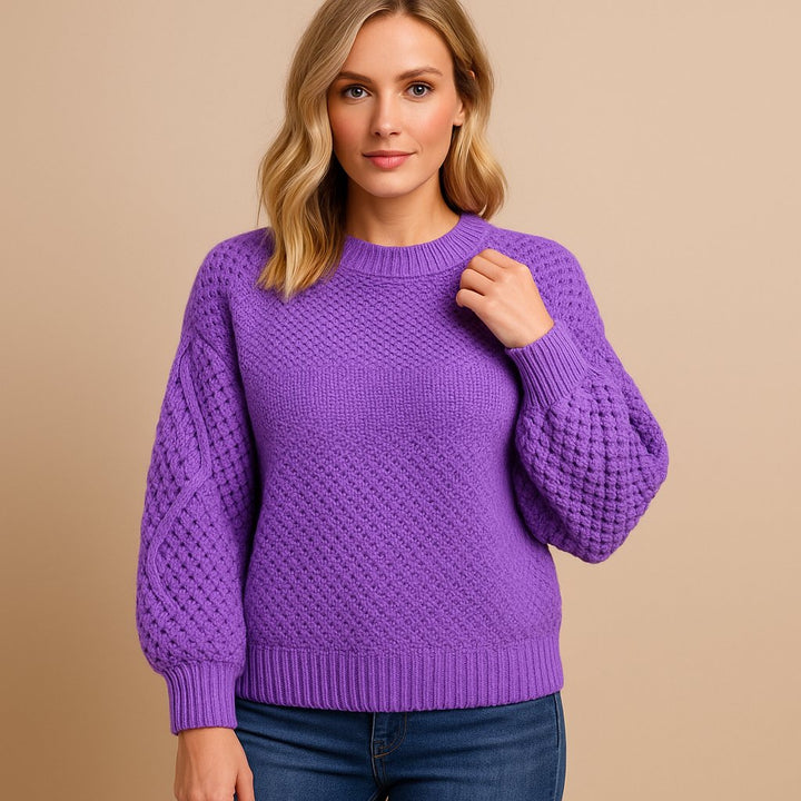 Marta cable sleeve soft knit sweater – image 5