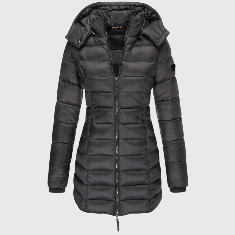 Ximena long hooded puffer coat – image 3