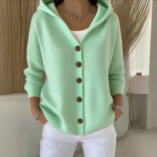 Maggie hooded open front sweater cardigan – image 3