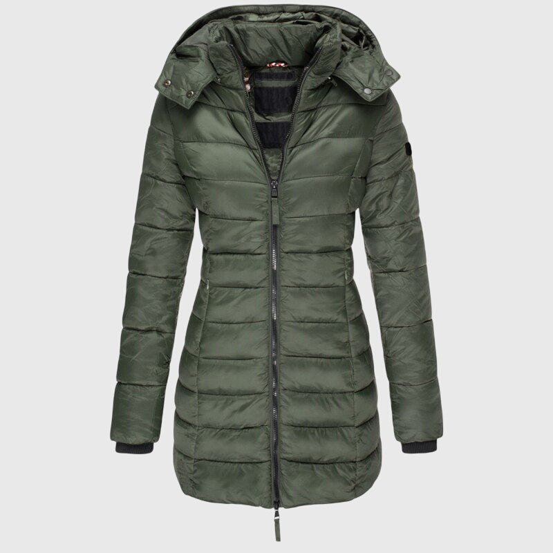 Ximena long hooded puffer coat – image 2