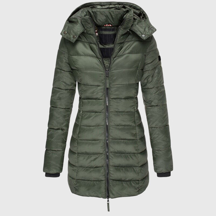 Ximena long hooded puffer coat – image 2