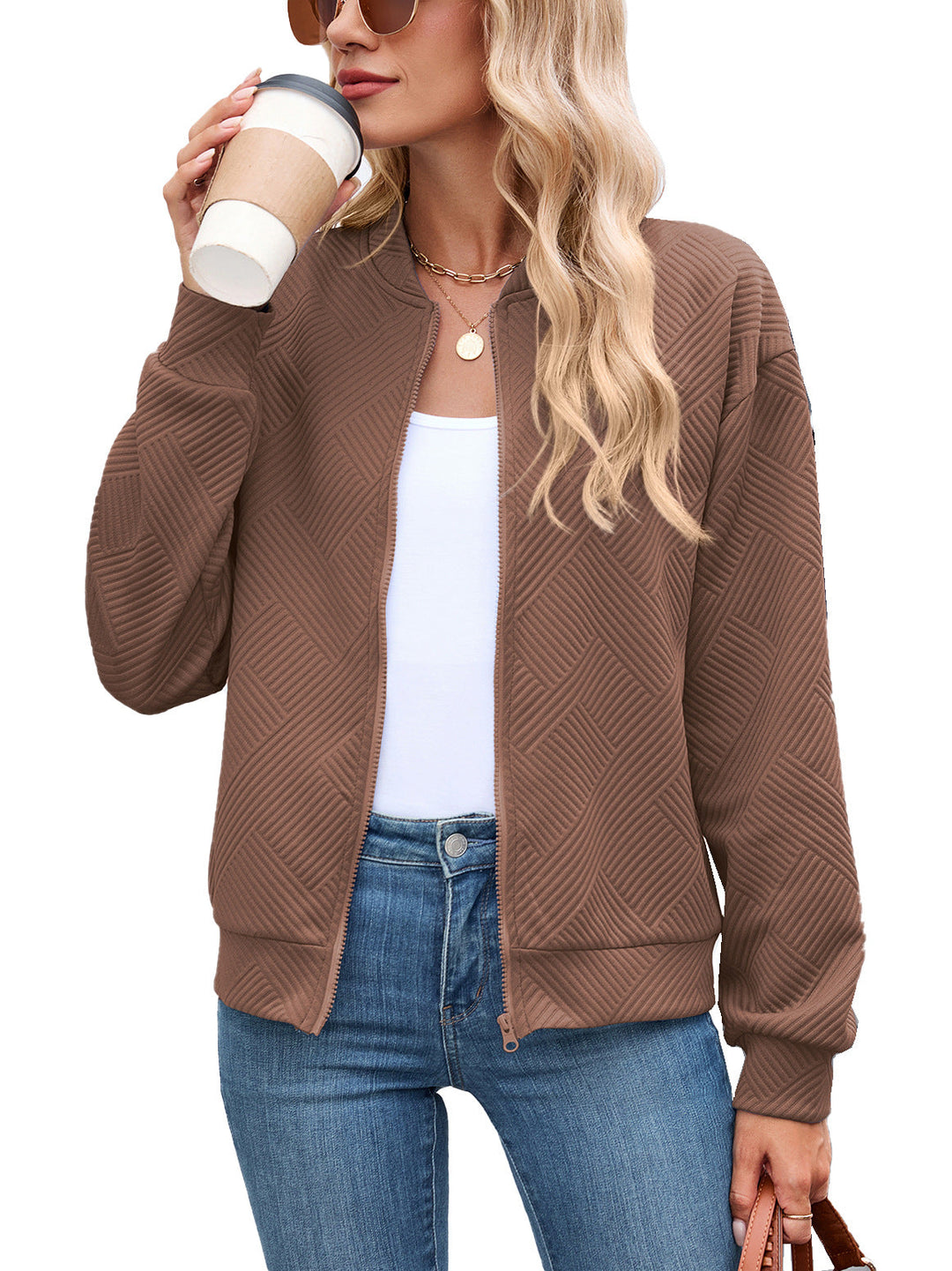 Corinne quilted high neck puffer jacket
