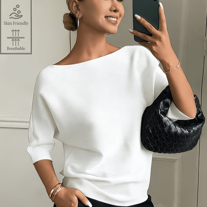 Isabelle boat neck batwing sweater – image 9