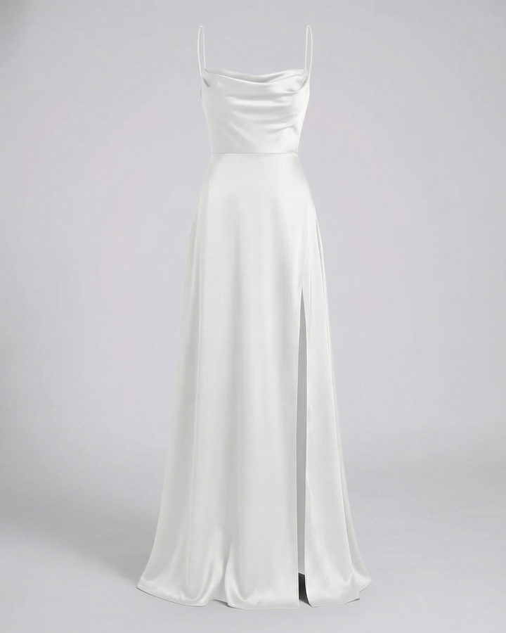 Oaklyn flowy cowl neck maxi dress with slit – image 10