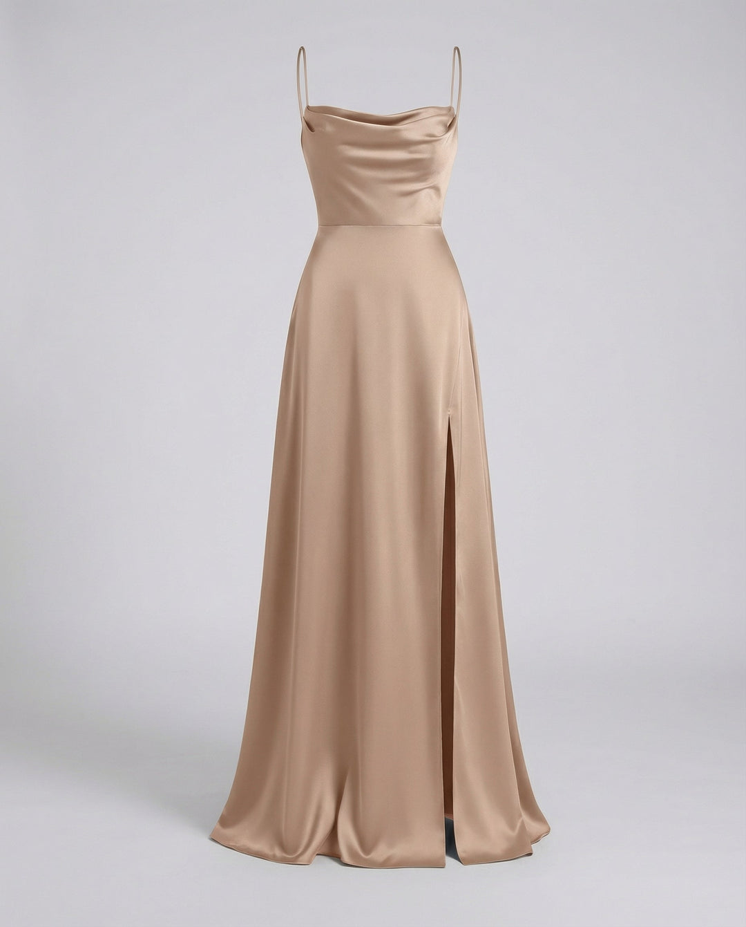 Oaklyn flowy cowl neck maxi dress with slit – image 9