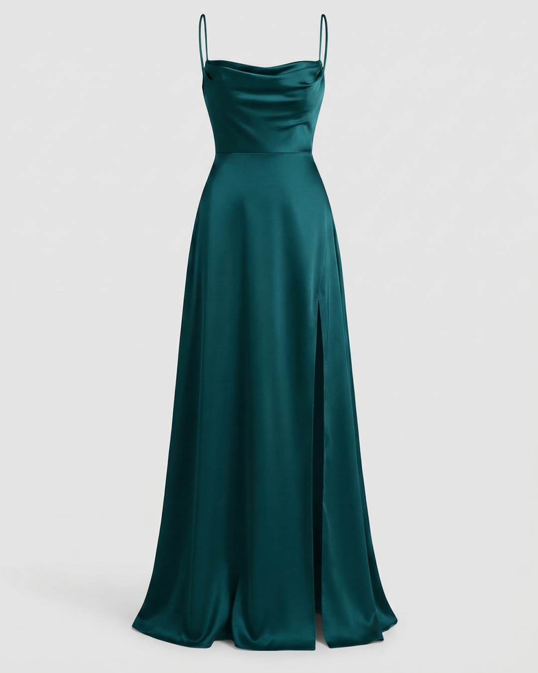 Oaklyn flowy cowl neck maxi dress with slit – image 5
