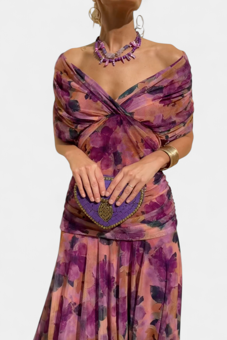 Jolie off shoulder twist front maxi dress – image 11