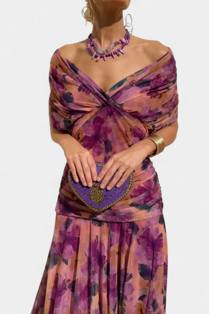 Jolie off shoulder twist front maxi dress – image 11