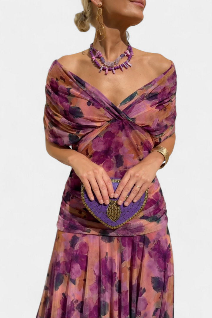 Jolie off shoulder twist front maxi dress – image 13