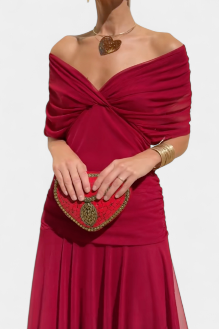 Jolie off shoulder twist front maxi dress – image 16