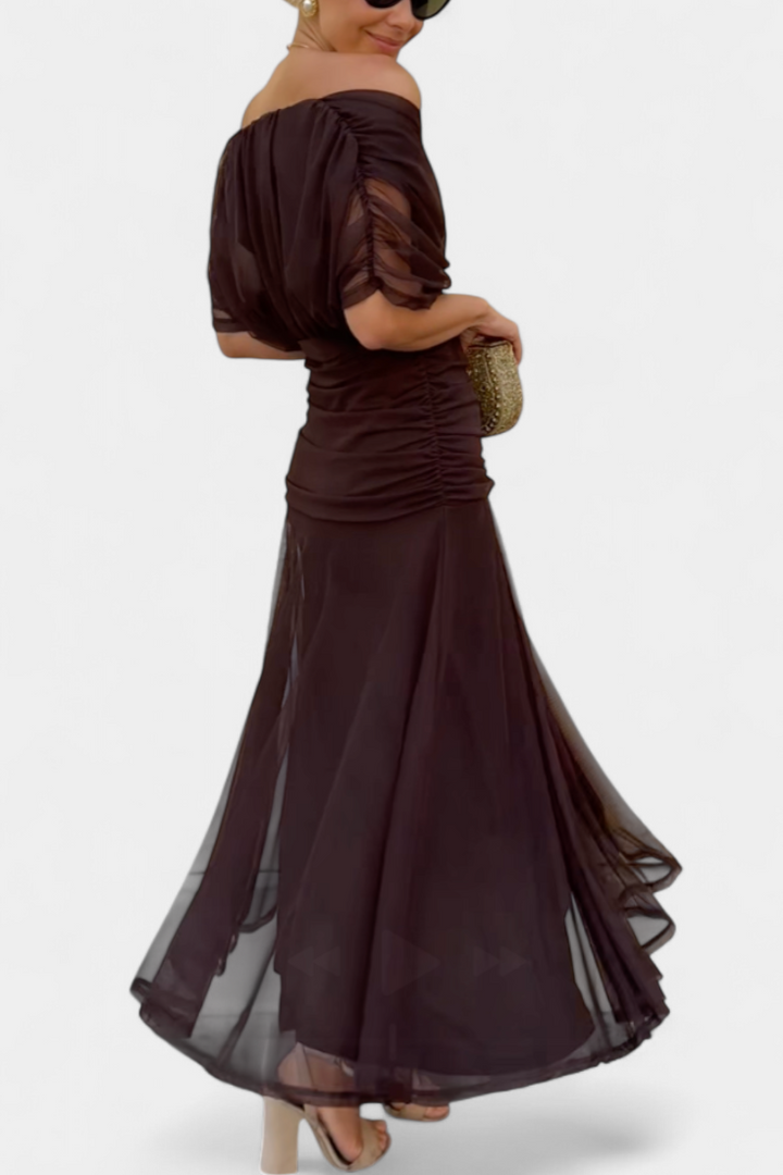 Jolie off shoulder twist front maxi dress – image 3