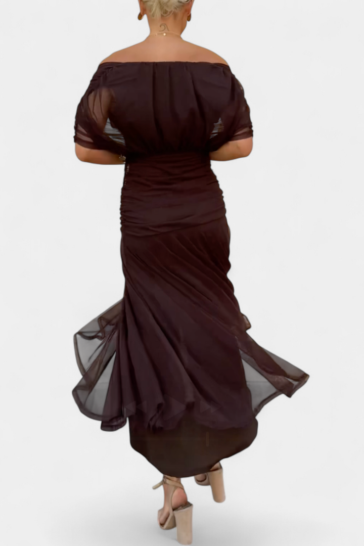 Jolie off shoulder twist front maxi dress – image 4