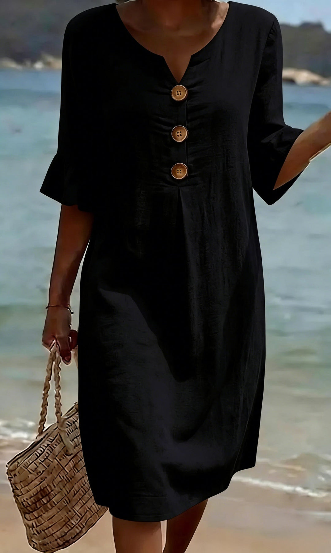 Avalon button front loose fit dress – image 6