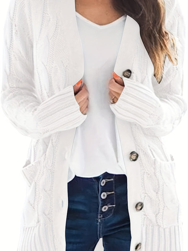 Piper relaxed V neck button cardigan – image 2