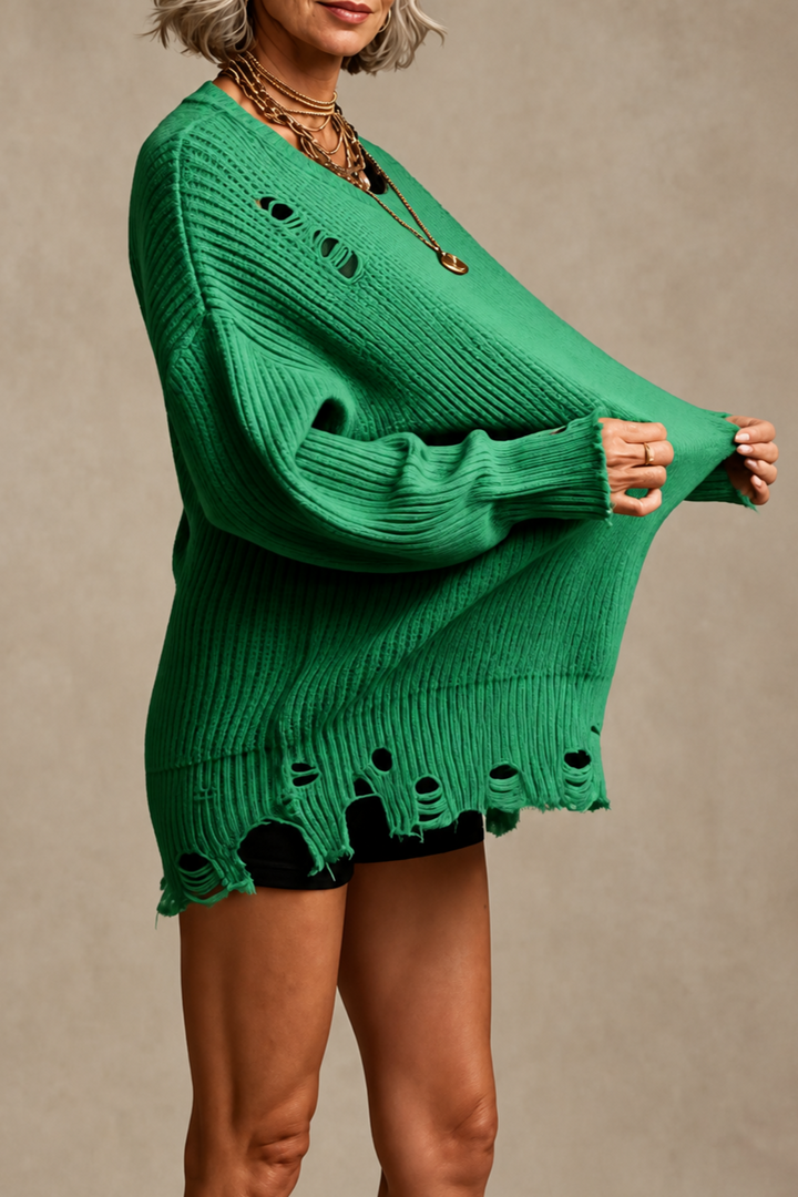 Raelynn distressed oversized tunic sweater – image 14