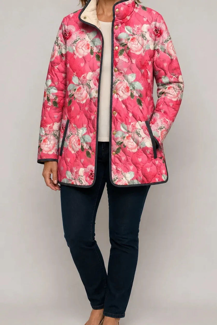 Paisley floral print quilted puffer jacket – image 13