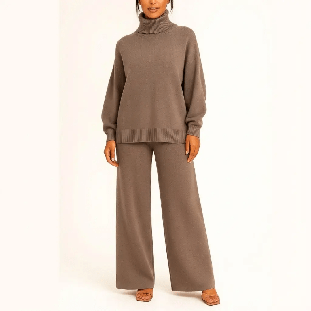 Uma balloon sleeve turtleneck and palazzo pants set – image 6