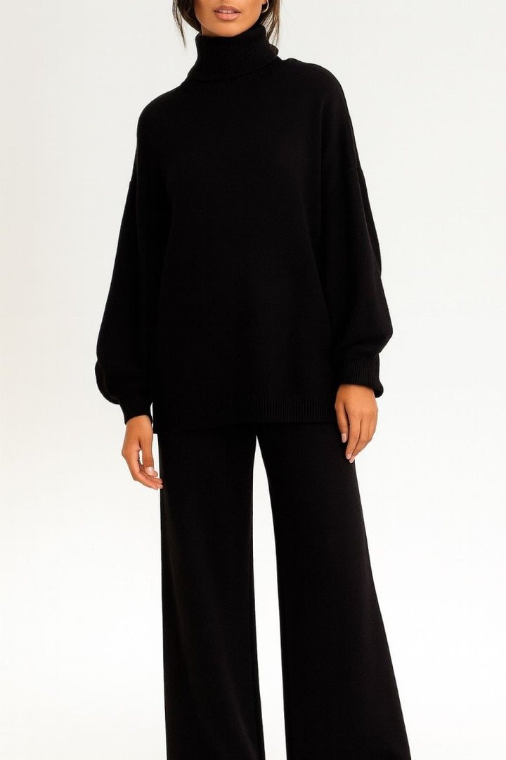 Uma balloon sleeve turtleneck and palazzo pants set