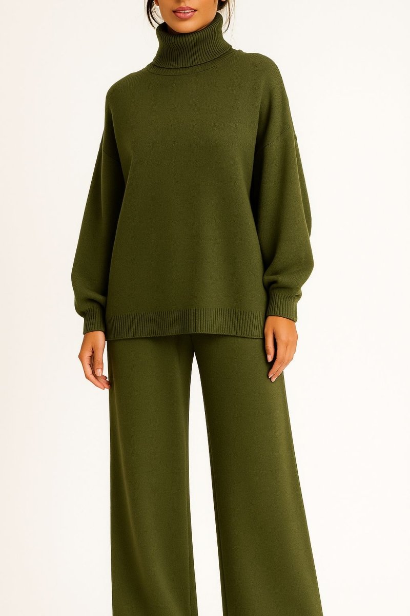 Uma balloon sleeve turtleneck and palazzo pants set – image 3