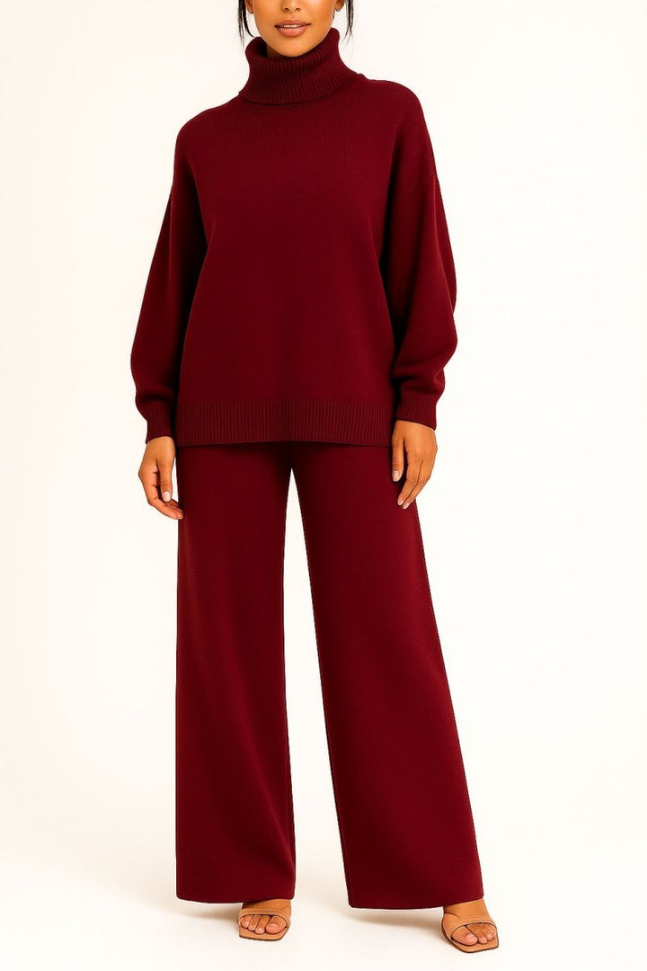 Uma balloon sleeve turtleneck and palazzo pants set – image 5