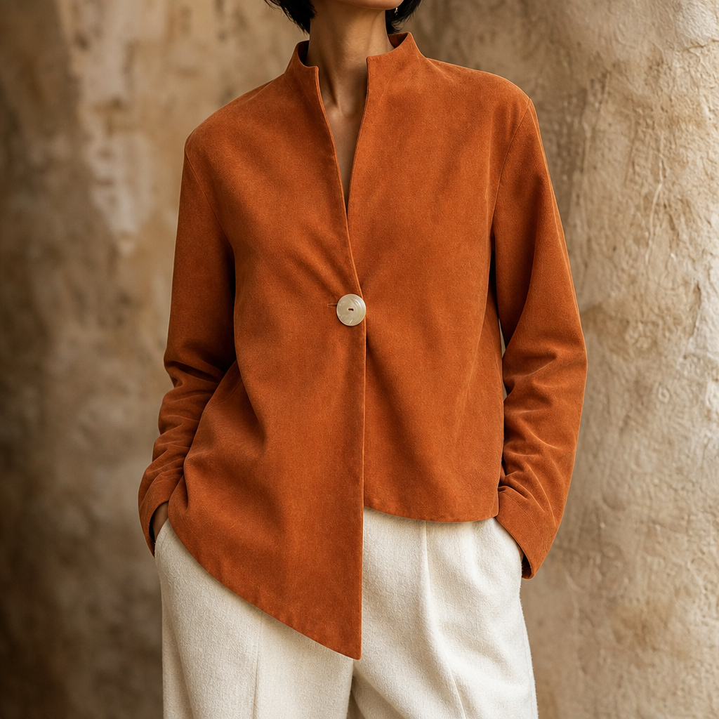 Natalia asymmetric cropped statement coat