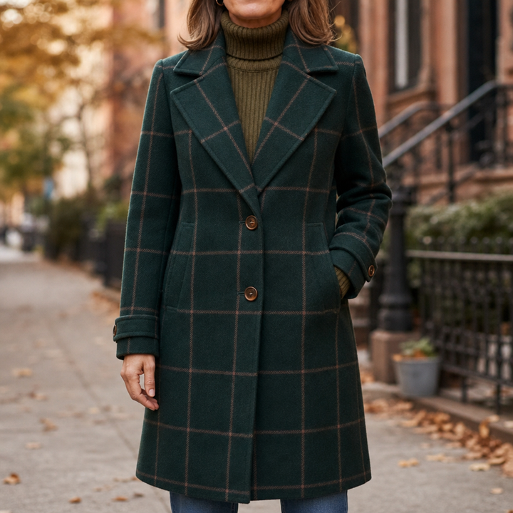 Morgan oversized plaid coat
