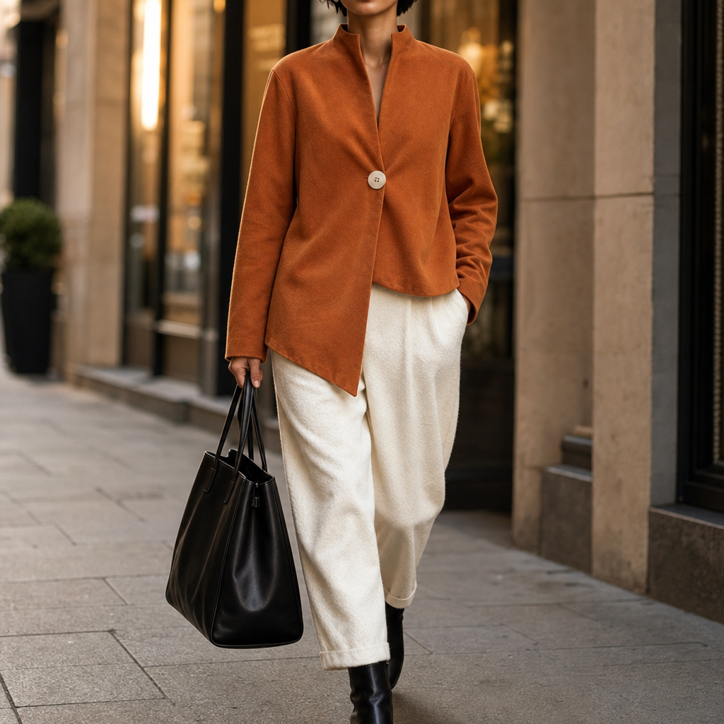 Natalia asymmetric cropped statement coat – image 2
