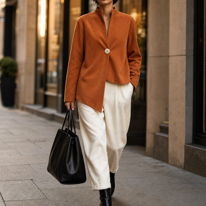 Natalia asymmetric cropped statement coat – image 2