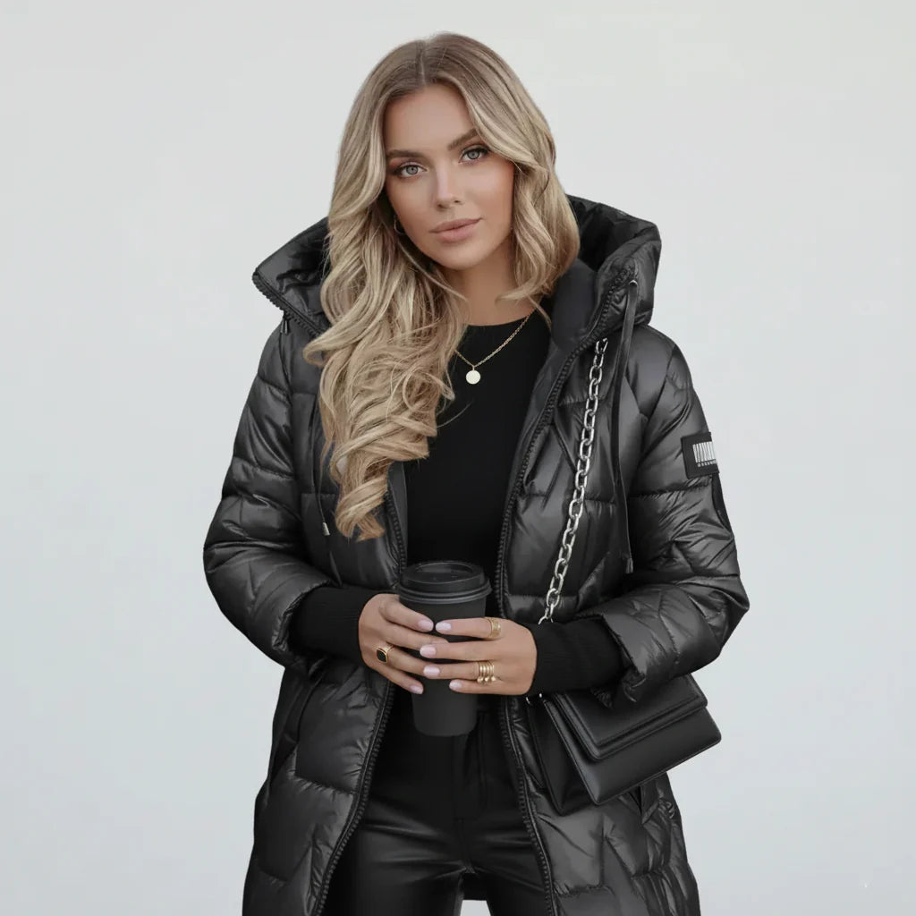 Bettina hooded winter coat with soft lining – image 3