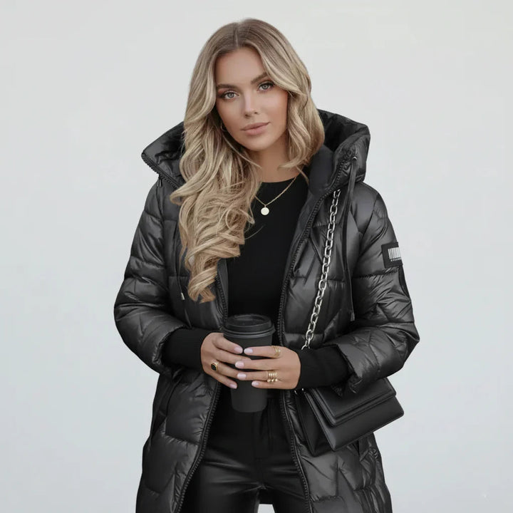 Bettina hooded winter coat with soft lining – image 3