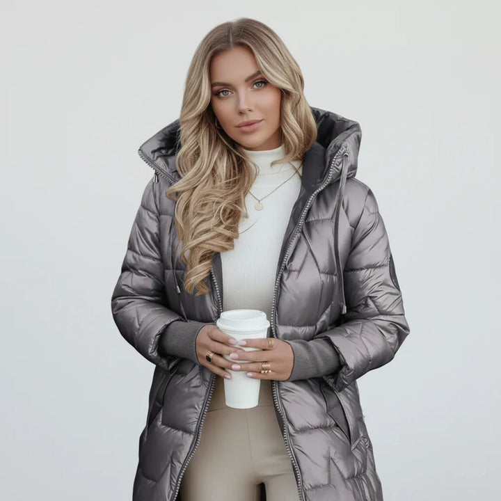 Bettina hooded winter coat with soft lining – image 4